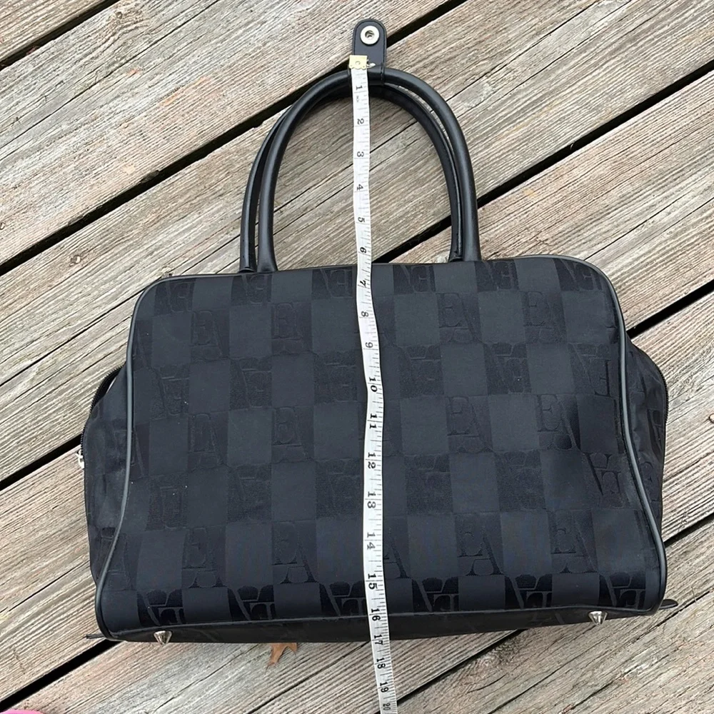 Etienne Aigner Black Monogram Satchel